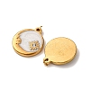 304 Stainless Steel Enamel Pendants STAS-U061-03G-2