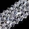 Transparent Electroplate Glass Beads Strands EGLA-TACDZ0005-6mm-03B-1