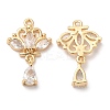 Brass with Glass Rhinestone Pendants X1-KK-B074-09G-1