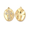 PVD Vacuum Plating 201 Stainless Steel with Rhinestone Pendants LS-STAS-J401-VC995-1