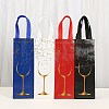 Non-Woven Reusable Folding Wine Bottle Gift Bags with Handle ABAG-C012-06-1