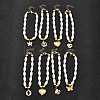 304 Stainless Steel Charm Bracelets for Women BJEW-C098-14G-2
