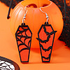 Halloween Coffin Acrylic Dangle Earrings FS-WG35652-01-2