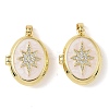Brass Micro Pave Cubic Zirconia Locket Pendants KK-A290-09G-1