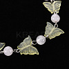 Butterfly Natural New Jade Beaded Bracelets for Girl Women BJEW-S145-002A-4