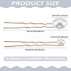 2Pcs 2 Styles Zinc Alloy and ABS Pearl Hairpin OHAR-LP0002-14-2