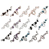 Natural Mixed Gemstone Chips Finger Ring G-Q1002-09-1