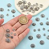 120Pcs 12 Styles Tibetan Style Alloy Bead Caps TIBE-YW0001-61-5