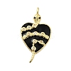 Brass Micro Pave Cubic Zirconia Pendants KK-S523-15G-2