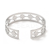 Non-Tarnish 304 Stainless Steel Star Open Cuff Bangles BJEW-L682-026P-2