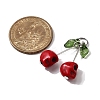 Dyed Synthetic Turquoise Skull Cherry Pendants PALLOY-JF04110-01-2