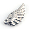 Tarnish Resistant 201 Stainless Steel Wing Pendants STAS-Q192-27-2
