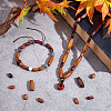 240Pcs 6 Style Retro Wooden Beads WOOD-GA0001-44-5