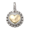 Brass Micro Pave Clear Cubic Zirconia Pendants KK-H519-15A-GP-1