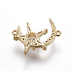 Brass Micro Pave Cubic Zirconia Links X-ZIRC-L078-024G-NR-2