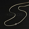 2mm Rack Plating Brass Herringbone Chain Necklaces for Women Men MAK-L044-20G-3