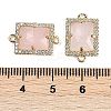 Natural Rose Quartz Faceted Rectangle Links G-I375-07G-09-3