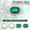 4Pcs 2 Colors Iron Shoe Buckle Clips FIND-AR0004-48-2