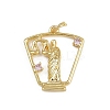 Brass Micro Pave Cubic Zirconia Pendants KK-D409-43G-C-1