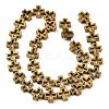 Electroplated Natural Lava Rock Beads Strands G-K388-02E-1