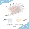 200Pcs Gradient Color Transparent Acrylic Beads MACR-FS0002-03-4