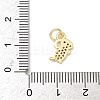 Brass Micro Pave Cubic Zirconia Charms ZIRC-I356-15G-03-3