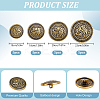 20Pcs 4 Styles Alloy Buttons BUTT-DR0001-04AB-2