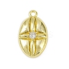 Brass Pave Clear Cubic Zirconia Pendants KK-L238-27G-1