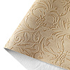 Embossed Flower Pattern Imitation Leather Fabric PW-WG18445-11-1