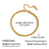 3.5MM 304 Stainless Steel Twisted Chain Bracelets for Women KJ9956-2-2