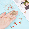 DIY Bowknot Brass Stud Earring Making Findings Kits DIY-GO0001-33-3