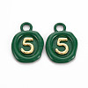 Spray Painted Alloy Pendants PALLOY-Q433-035A-RS-1