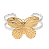 Two-Tone 304 Stainless Steel Cuff Bangles for Women BJEW-Z170-01GP-03-4