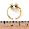 304 Stainless Steel Open Cuff Rings for Women LS-RJEW-M060-01G-08-5