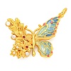 Rack Plating Brass Enamel Pendants KK-Z054-4G-03-1