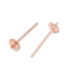 Brass Stud Earring Findings KK-A300-29A-RG-2