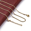 304 Stainless Steel Mesh Chain Necklaces for Women Men NJEW-P321-01G-1