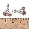 Brass Micro Pave Cubic Zirconia Pendants KK-U060-25P-3