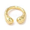 Rack Plating Brass Open Cuff Rings for Women RJEW-S407-06G-2