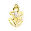 Rack Plating Brass Micro Pave Cubic Zirconia Pendants KK-S396-41G-1