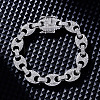 Hip-hop Alloy Micro Pave Cubic Zirconia Link Chain Bracelets for Women KD4183-2-1