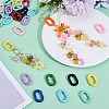 30Pcs Spray Painted Alloy Spring Gate Rings FIND-SP0001-15-3