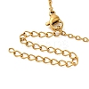 Dinosaur Brass Pendant Necklaces NJEW-B114-01G-03-3