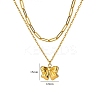 304 Stainless Steel Bowknot Pendant Necklaces LS-NJEW-L182-001G-07-1