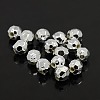 Plating Plastic Acrylic Faceted Round Beads PACR-L002-8mm-S-1