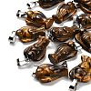 Natural Tiger Eye Pendants G-B127-10P-12-1