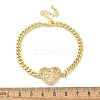 Brass Micro Pave Cubic Zirconia Link Bracelets LS-BJEW-S158-13G-B-5