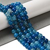 Dyed & Heated Natural Dragon Veins Agate Beads Strands G-P539-A01-17-2