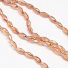 Electroplate Crystal Glass Rice Beads Strands EGLA-F042-A01-2