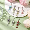 Fairy Glass Pearl Beads Pendant Decorations HJEW-JM02009-2